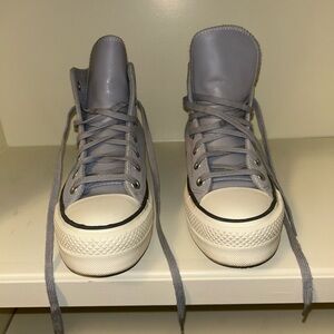 Leather Converse All Star High-Top - Lilac